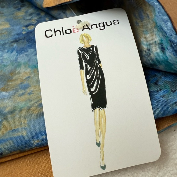 Blue and Gold Scarf - Picture 2 of 5